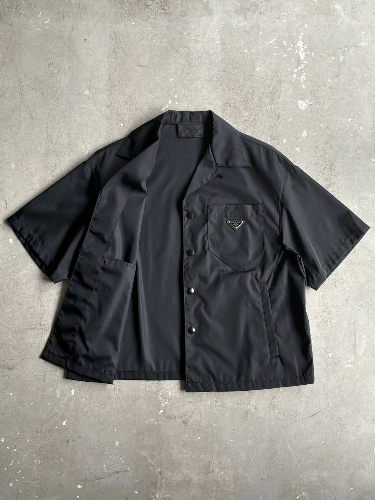 Prada Re-Nylon Chest Emblem Shirt