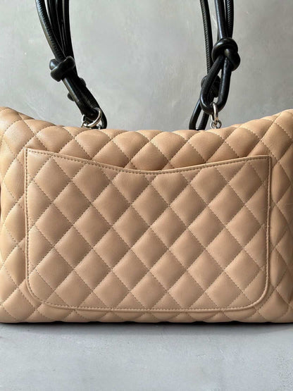 Chanel Cambon Ligne Beige Reporter Bag