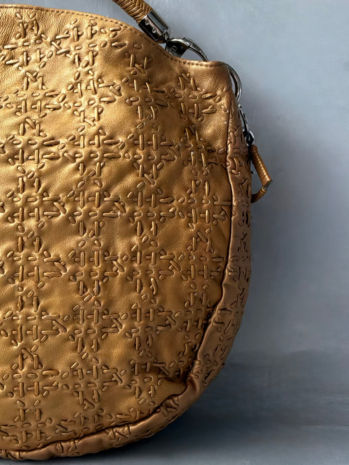 Dior Galliano Era Whipstitch Large Hobo Bag