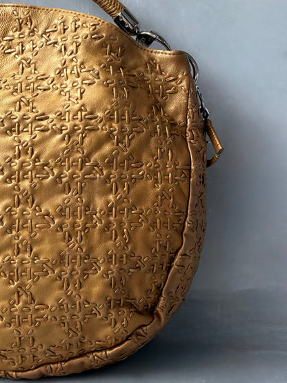 Dior Galliano Era Whipstitch Large Hobo Bag
