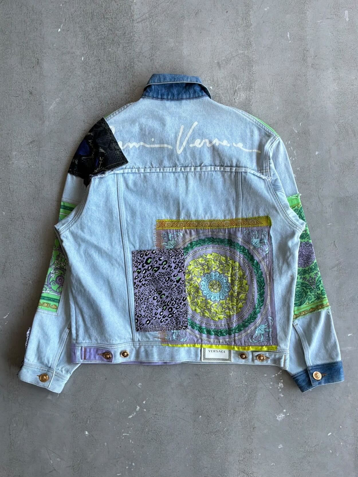 Versace Patchwork Denim Jacket