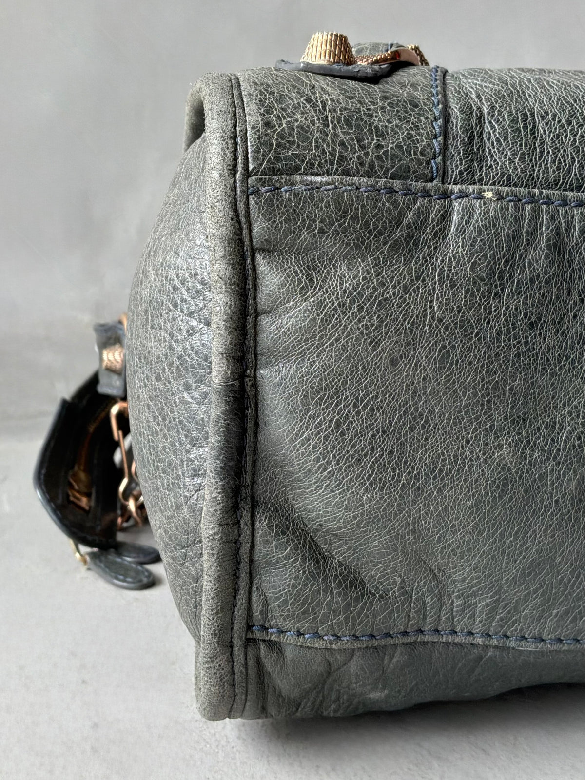 Balenciaga Classic City Gray on Rose Gold Giant 12 Lambskin Bag