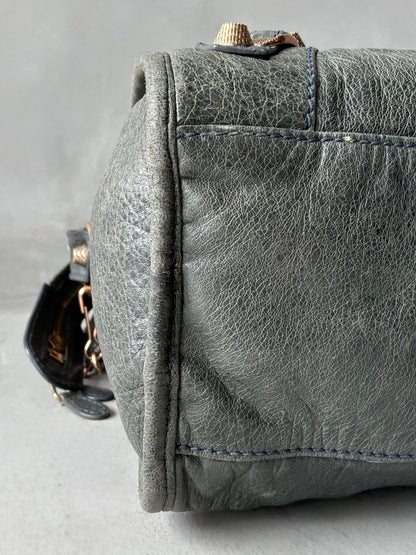 Balenciaga Classic City Gray on Rose Gold Giant 12 Lambskin Bag