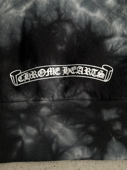 Chrome Hearts Horseshoe Script Tie Dye Pull Over Hoodie