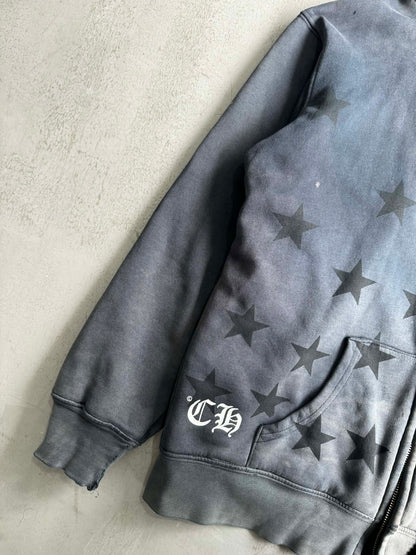 Chrome Hearts Perfect Fade Scroll and Star Thermal Zip Hoodie