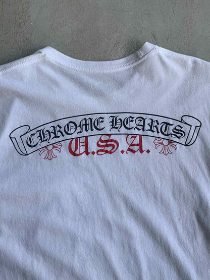 Chrome Hearts USA Scroll Logo tee