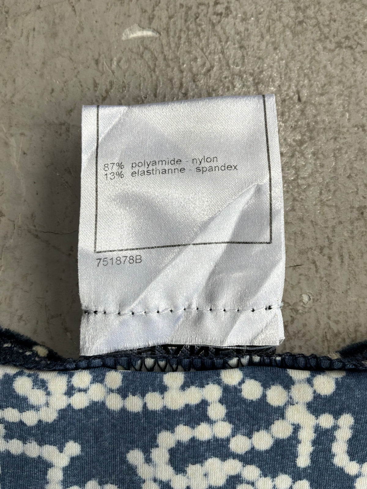 Chanel No. 5 All Over Print Velvet Top