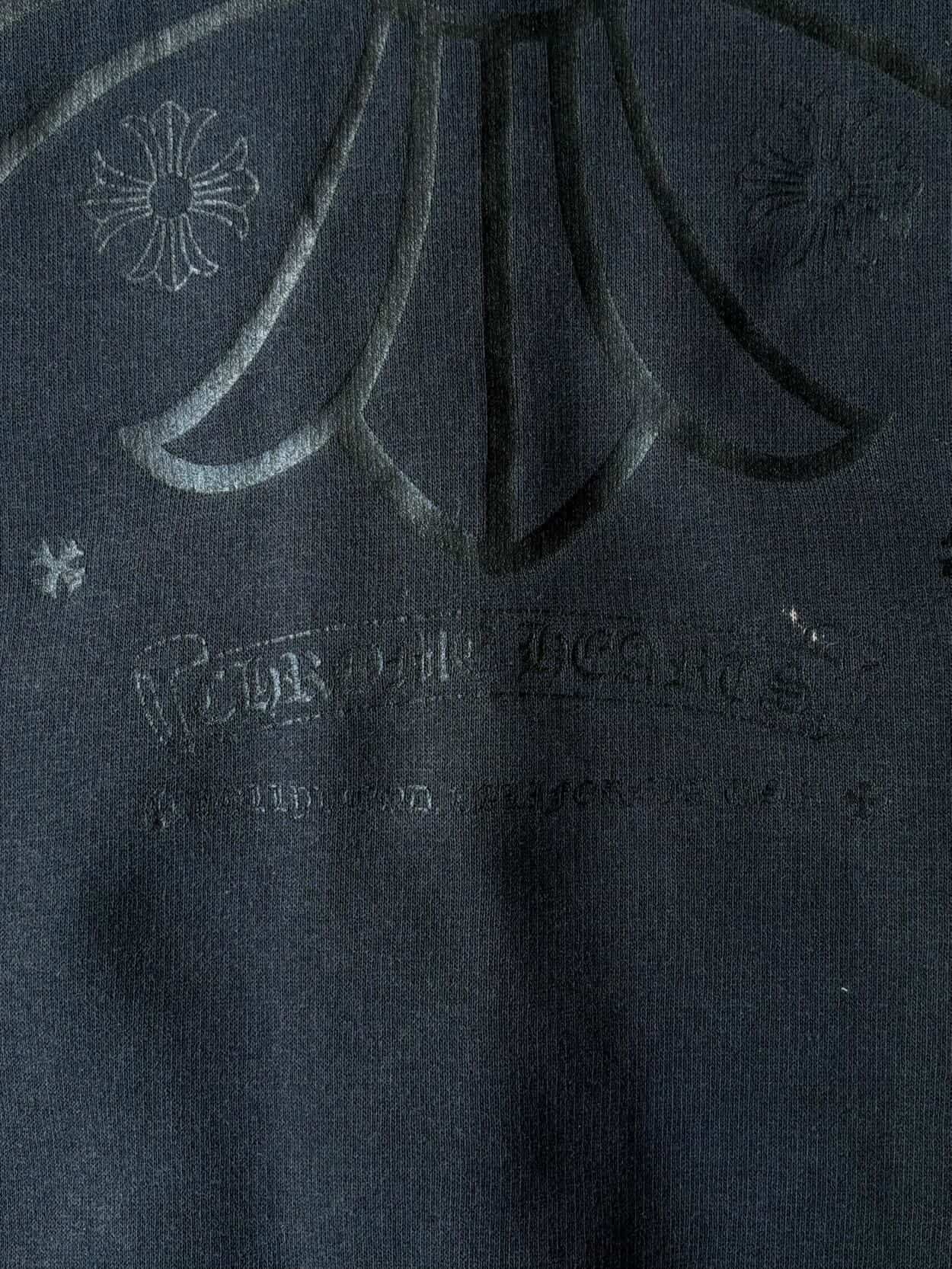 Vintage Chrome Hearts Tonal Cross Thermal Zip Hoodie