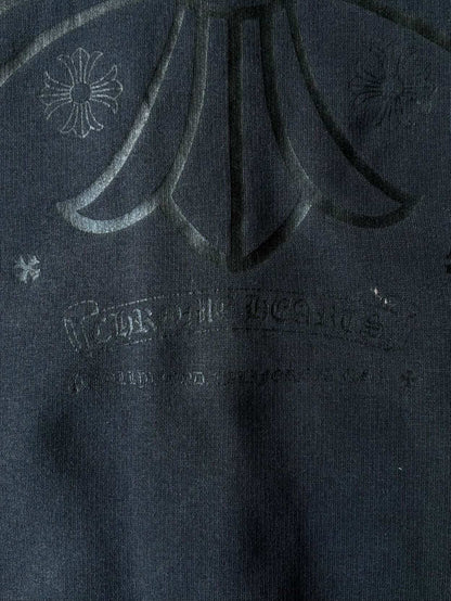 Vintage Chrome Hearts Tonal Cross Thermal Zip Hoodie