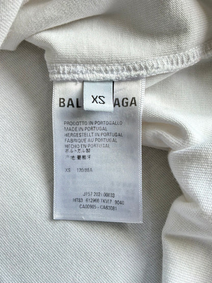 Balenciaga Script Shadow White Tee