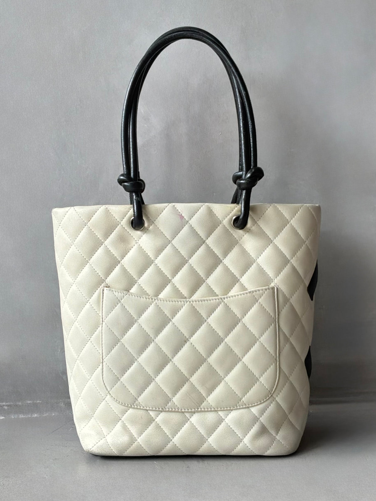 Chanel Cambon Ligne White & Black Small Tote Bag