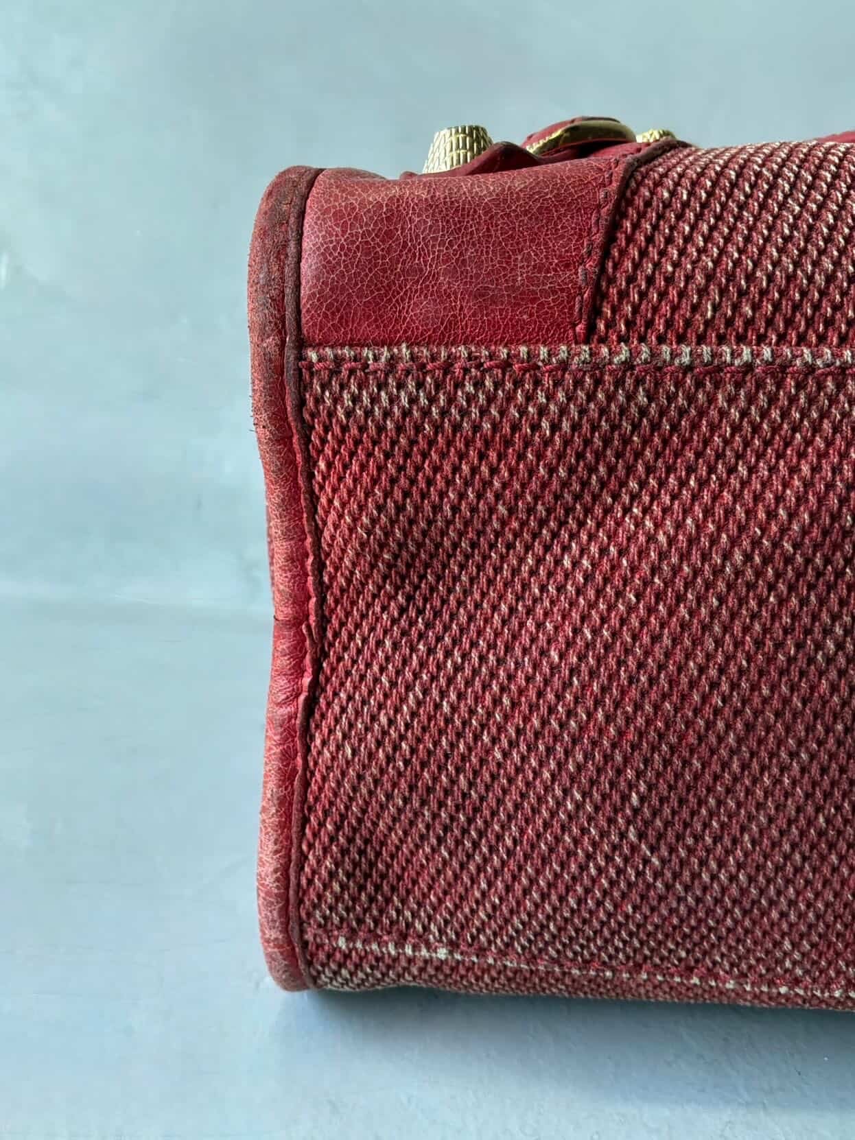 Balenciaga Classic City Mesh Red Bag