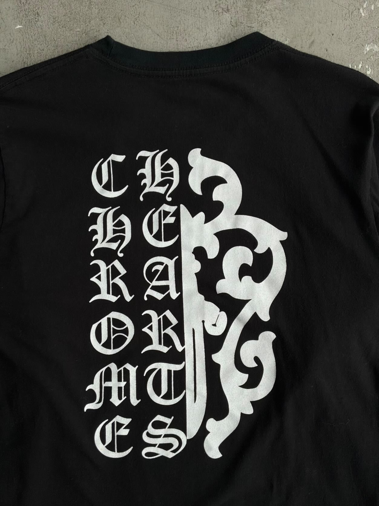 Chrome Hearts Half Script Dagger Black Longsleeves