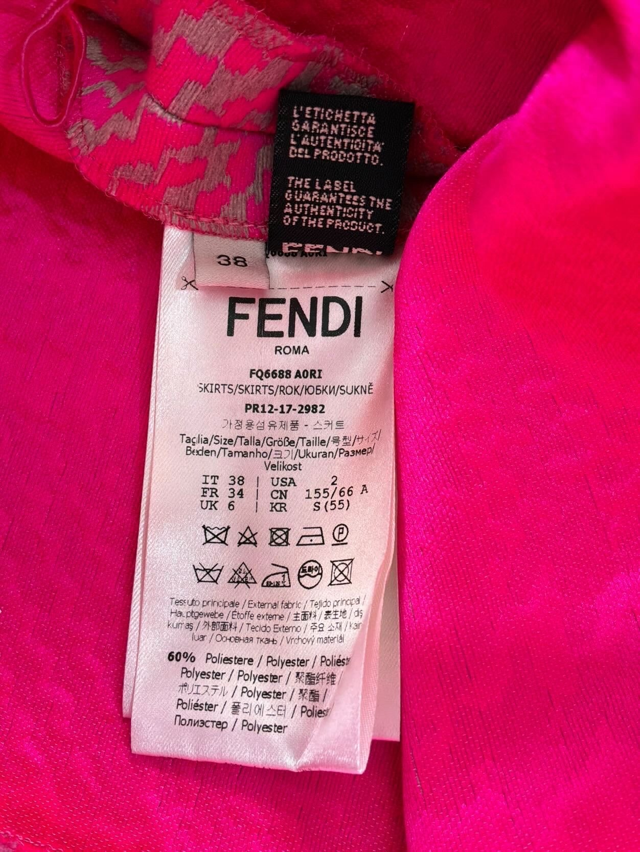 Fendi Pink Long Skirt