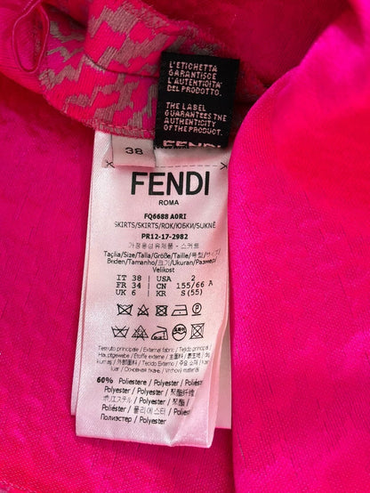 Fendi Pink Long Skirt