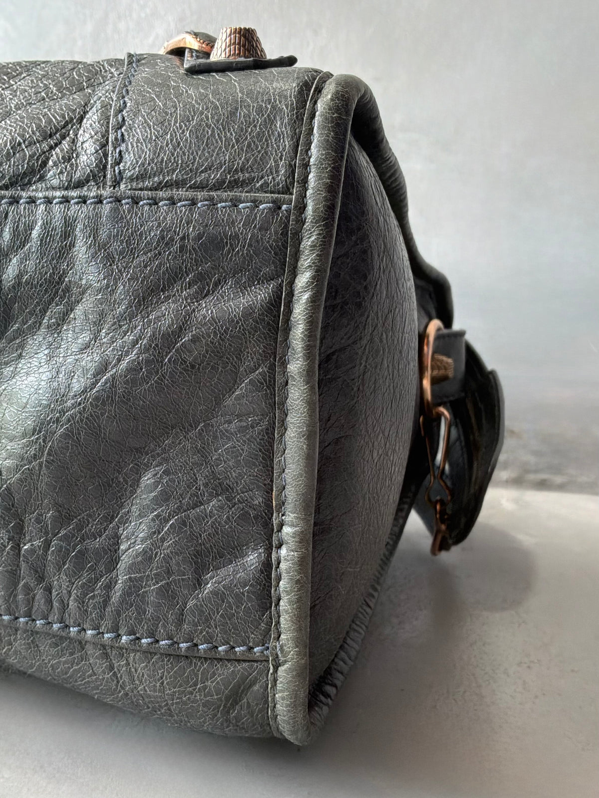 Balenciaga Classic City Gray on Bronze Lambskin Bag