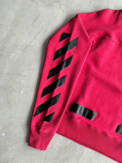 Off White x Champion Red Crewneck