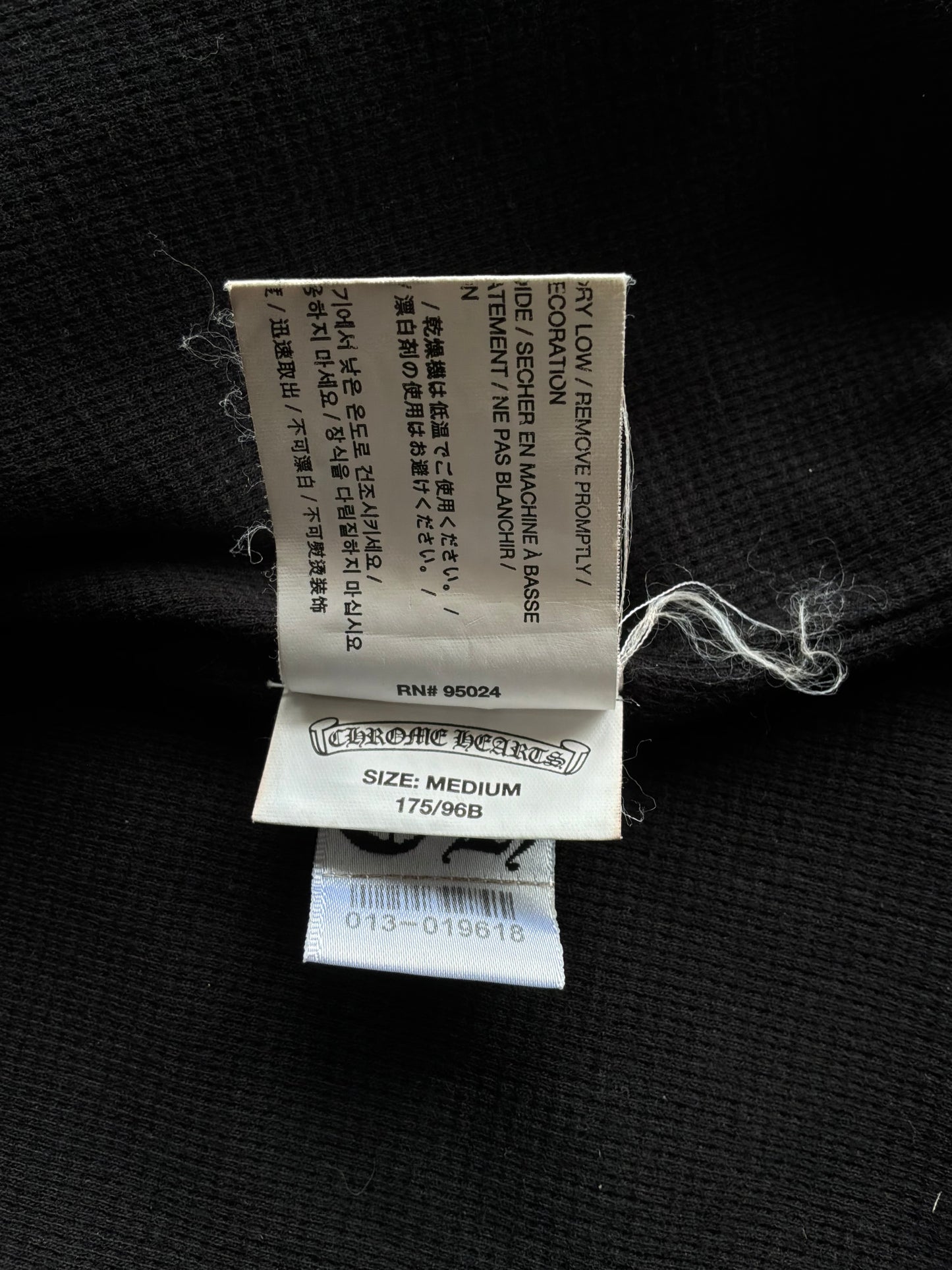 Chrome Hearts FUCK YOU Horseshoe Thermal Zip Hoodie