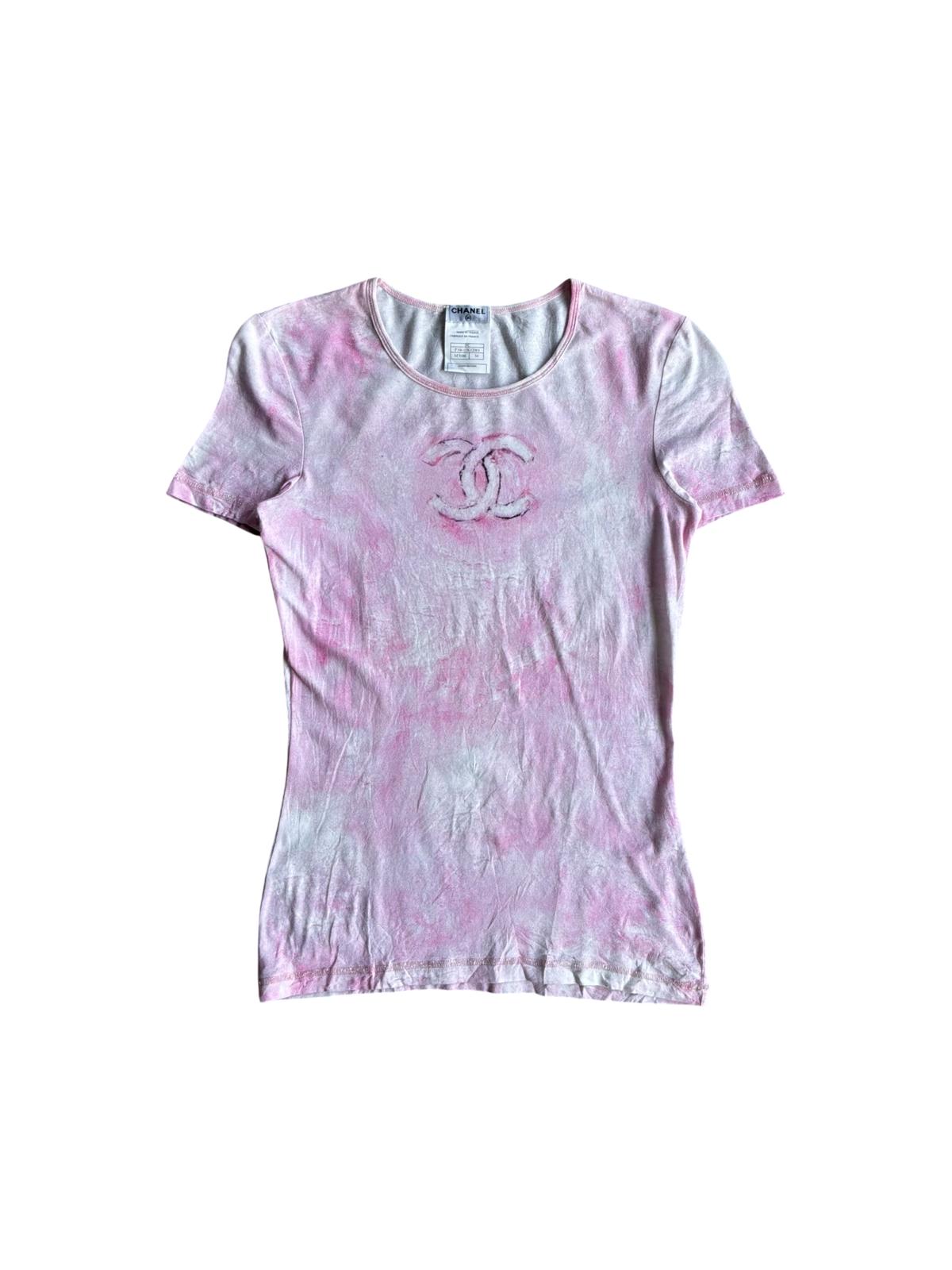 Chanel CC Pink Tie Dye Top