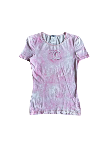 Chanel CC Pink Tie Dye Top