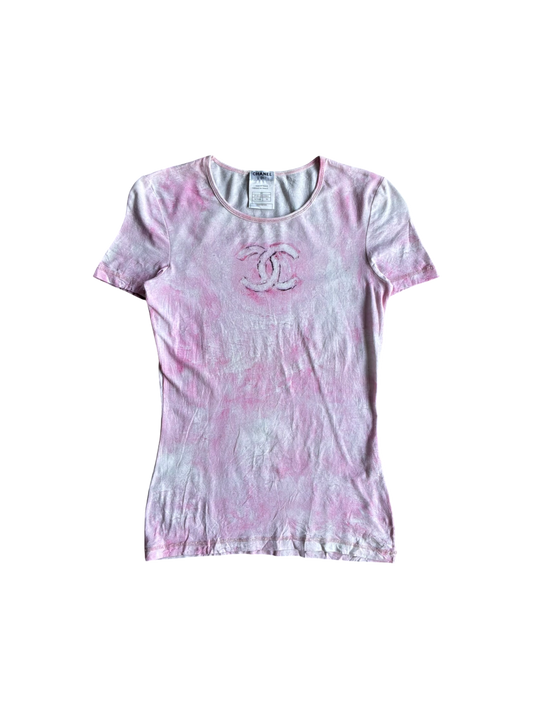 Chanel CC Pink Tie Dye Top