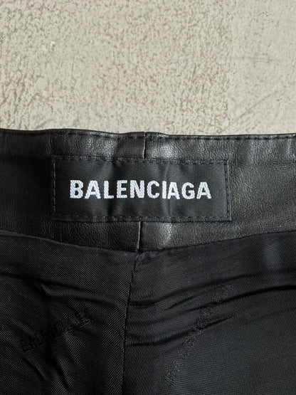 Balenciaga Sample Wide Leather Pants