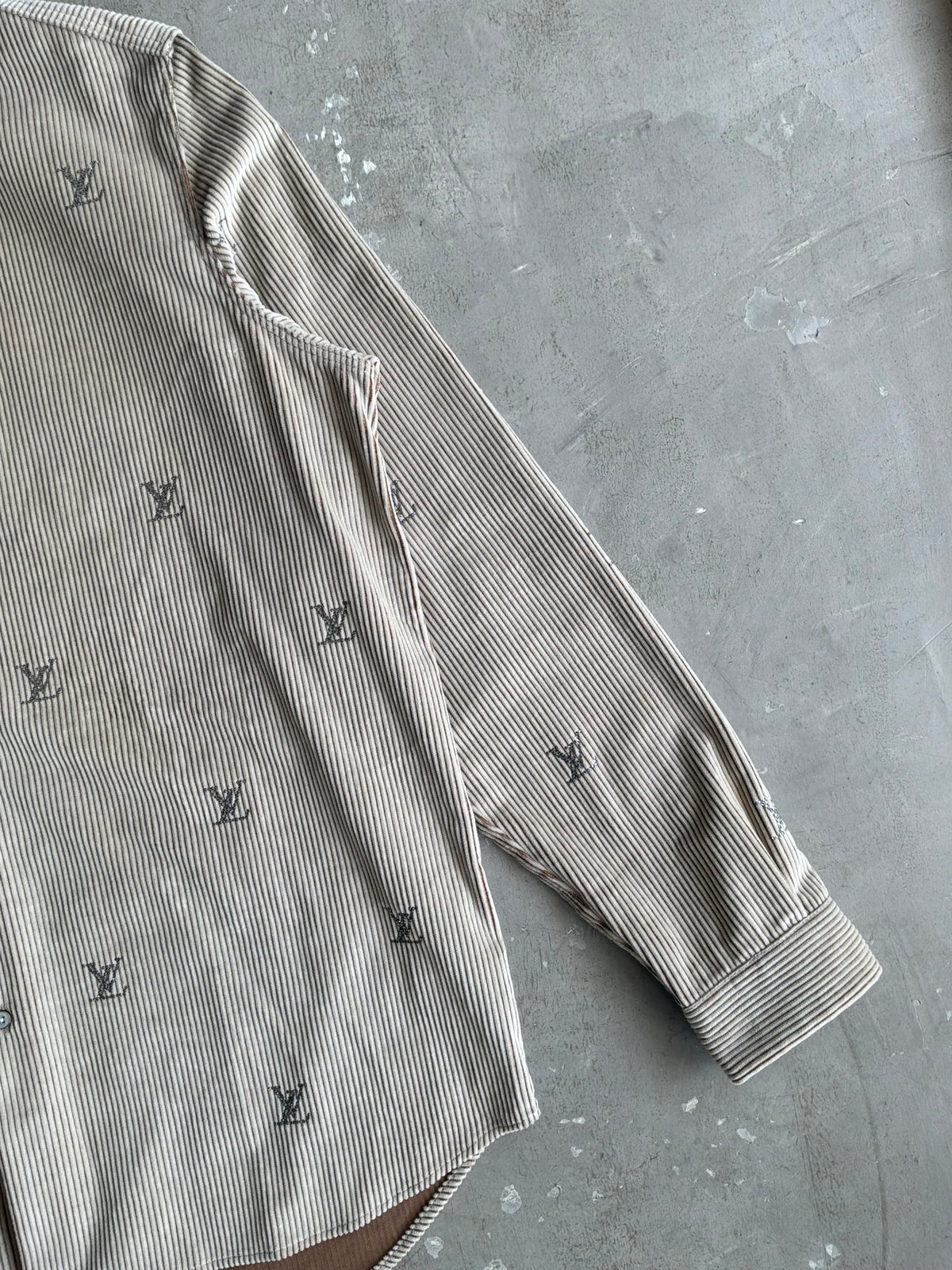 2026 Louis Vuitton Swarovski Monogram Corduroy Shirt
