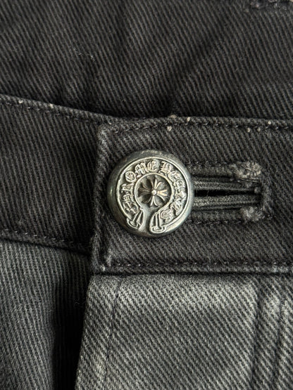 Vintage Chrome Hearts ‘Fleur Knee’ Flare Pants