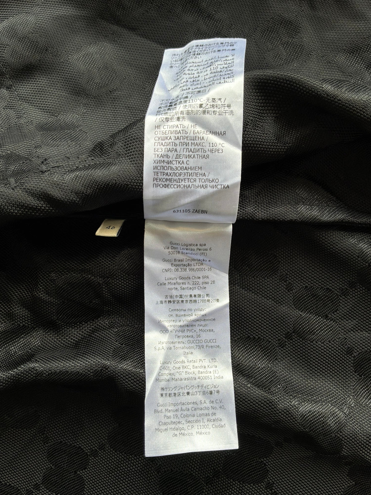 Gucci GG Black Monogram Windbreaker