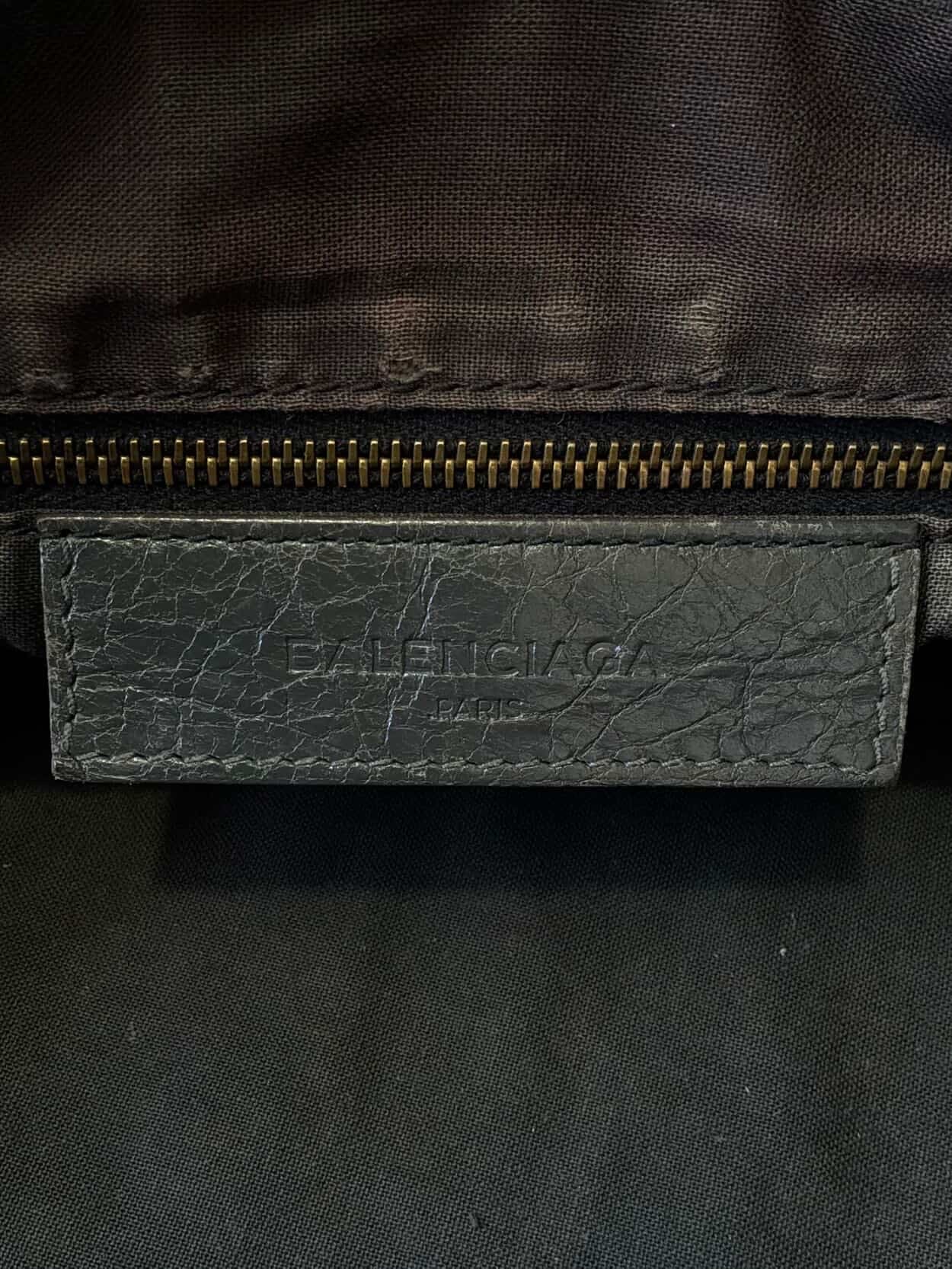 Balenciaga City Part Time Dark Gray Lambskin Bag
