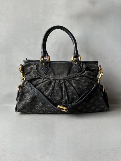 Louis Vuitton Neo Cabby MM Monogram Denim Handbag