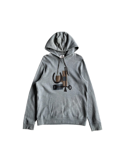Hermes Leather Patch Pullover Hoodie