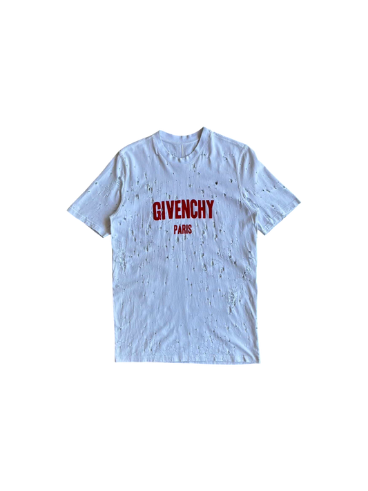 Givenchy Distressed Script Tee