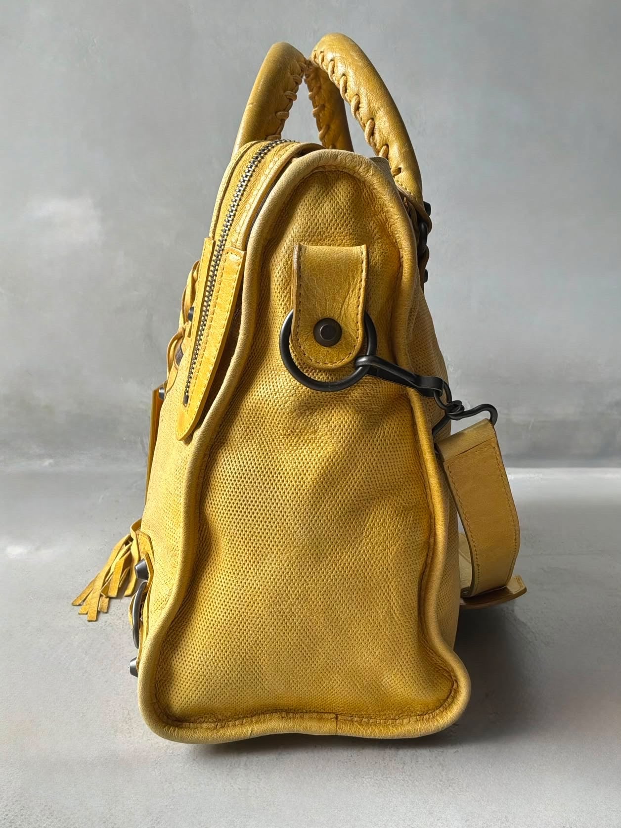 Balenciaga City Lemon Lambskin Bag