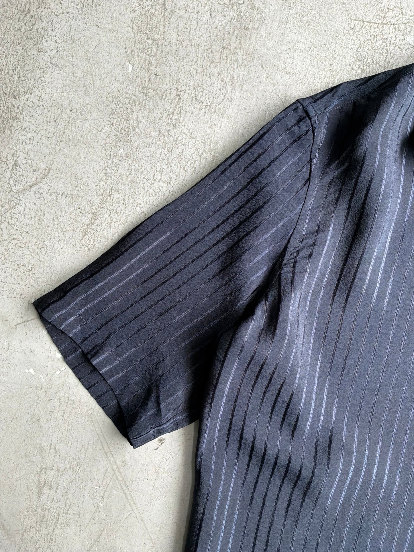 Saint Laurent Paris Vertical Script Silk Shirt