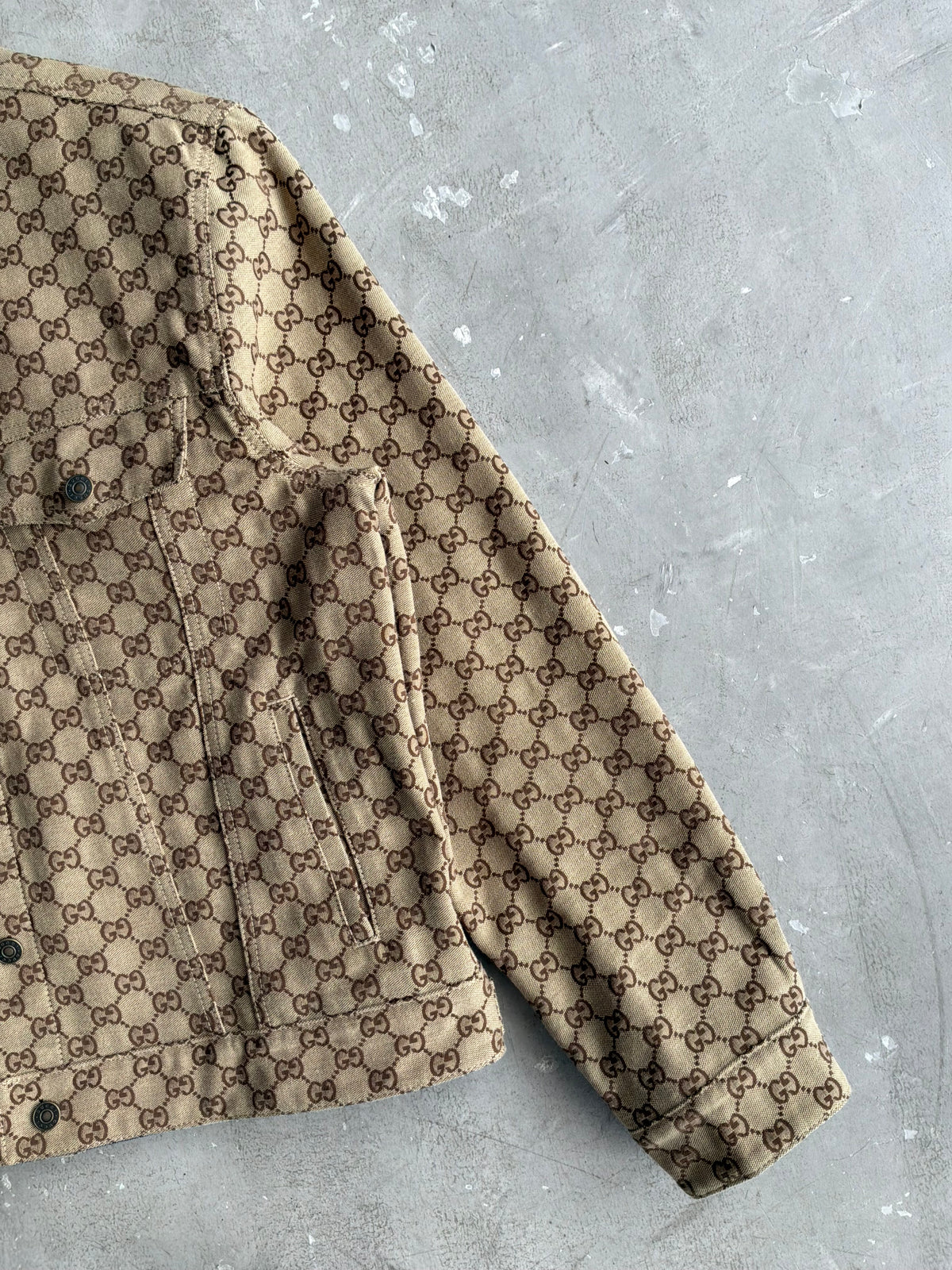 Gucci Monogram Reversible Denim Jacket