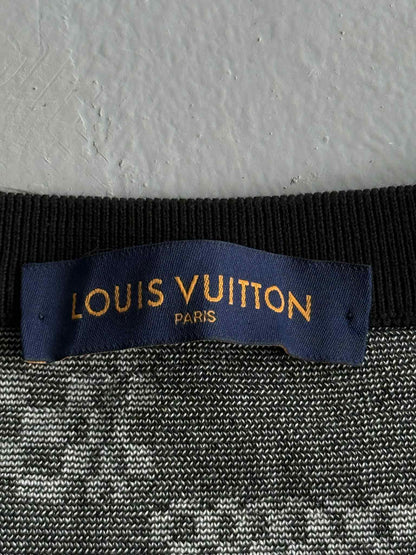 Louis Vuitton White & Black Damier Crewneck