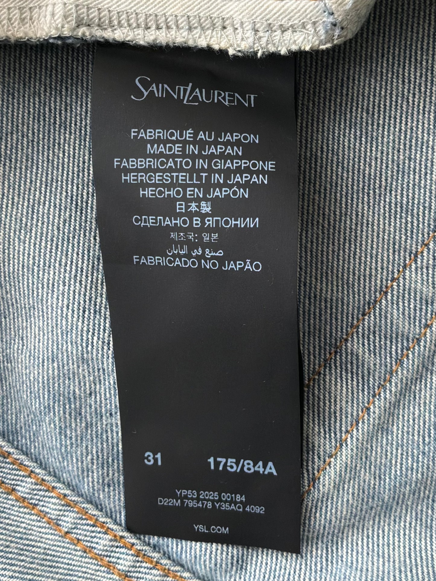 Saint Laurent Paris Denim Pants