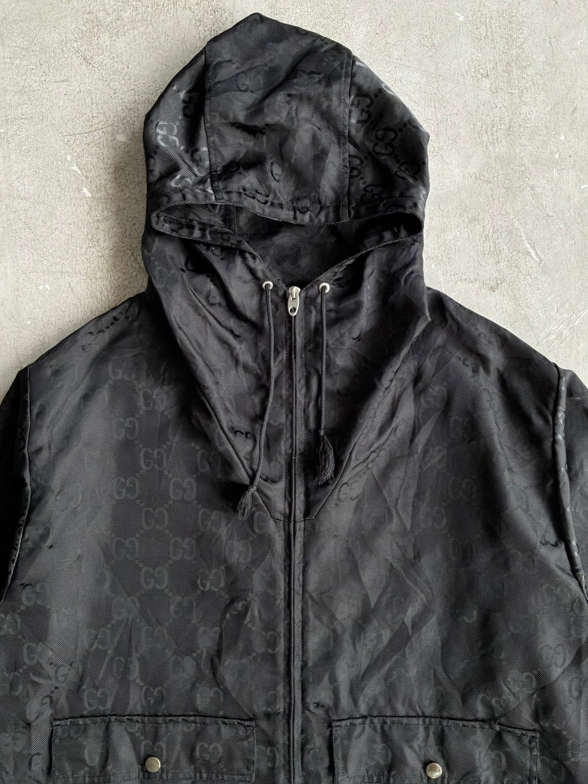 Gucci GG Black Monogram Windbreaker