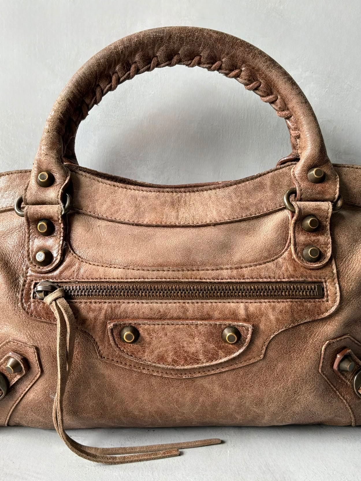 Balenciaga Le First Lambskin Brown Bag
