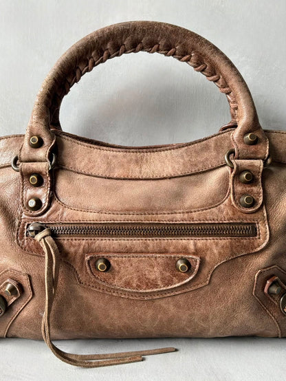 Balenciaga Le First Lambskin Brown Bag