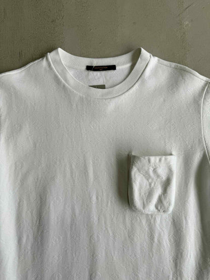Luis Vuitton White Monogram Pocket Tee