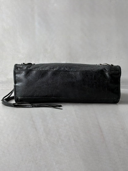 Balenciaga Classic City Black on Brass Lambskin Bag