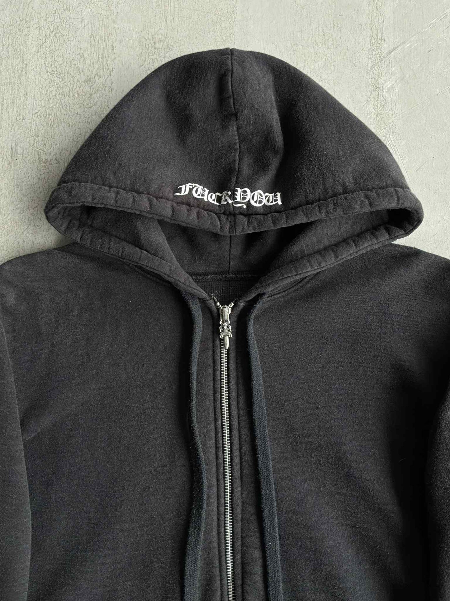 Chrome Hearts Horseshoe Script Thermal Zip Hoodie