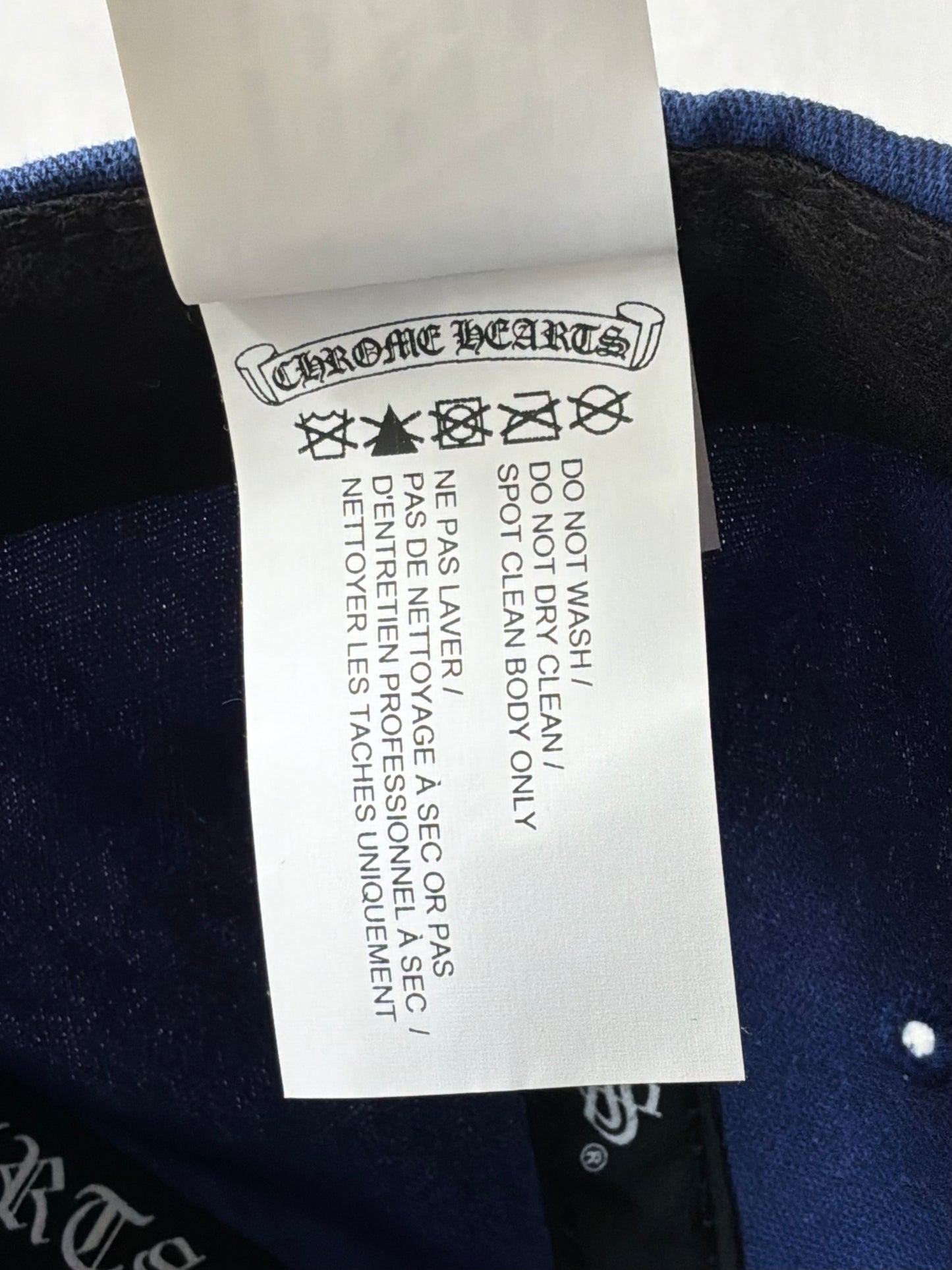 Chrome Hearts Blue Embroidered Baseball Hat