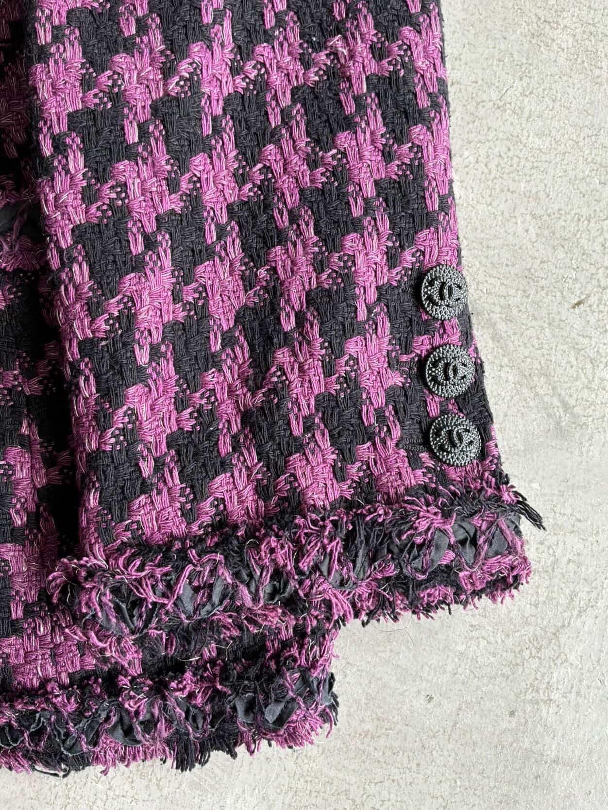 2009 Chanel Purple & Black Tweed Blazer