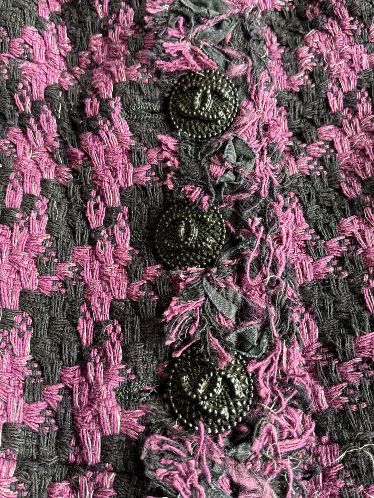2009 Chanel Purple & Black Tweed Blazer
