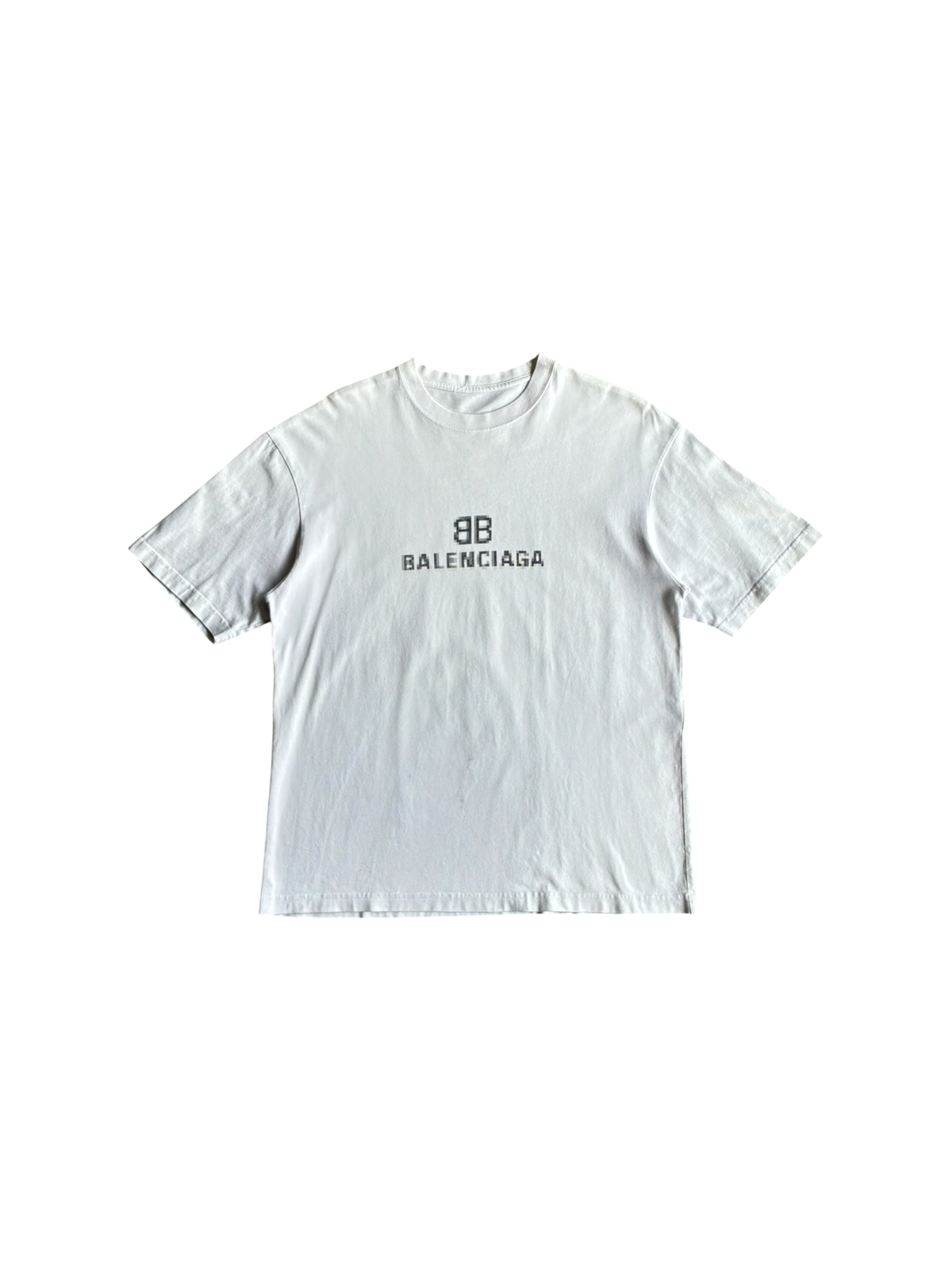 Balenciaga Script Shadow White Tee