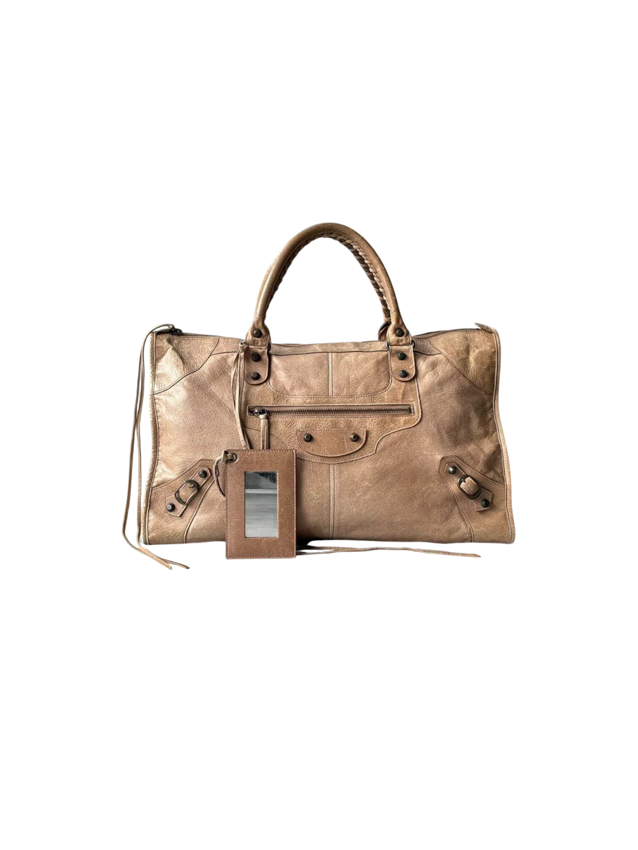 Balenciaga City Work Light Brown Lambskin Bag