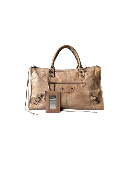 Balenciaga City Work Light Brown Lambskin Bag